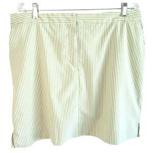 Izod Women's Cool FX Green & White Striped Zip Front Stretch Skort Size 16